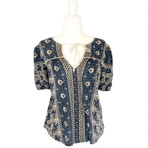 NWT Lucky Brand Linen Blend Petite Peasant Tip